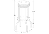 2405-S3 Retro 3-piece Round 1950s Bistro Pub Bar Table Set Black