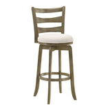 Melindra - Modern Farmhouse Swivel Wood Bar Height Kitchen Bar Stool