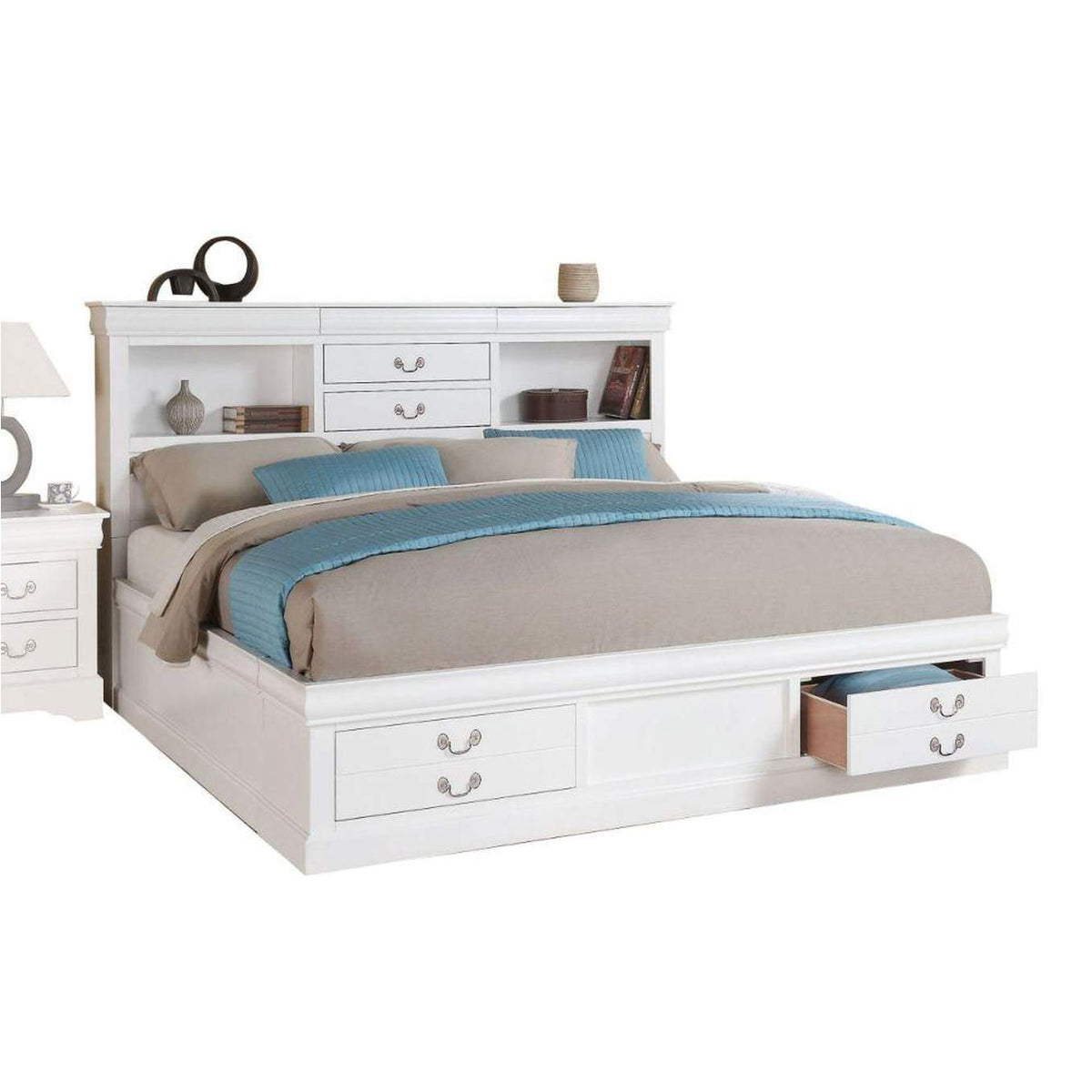 24487EK Louis Philippe Iii Ek Bed with Storage