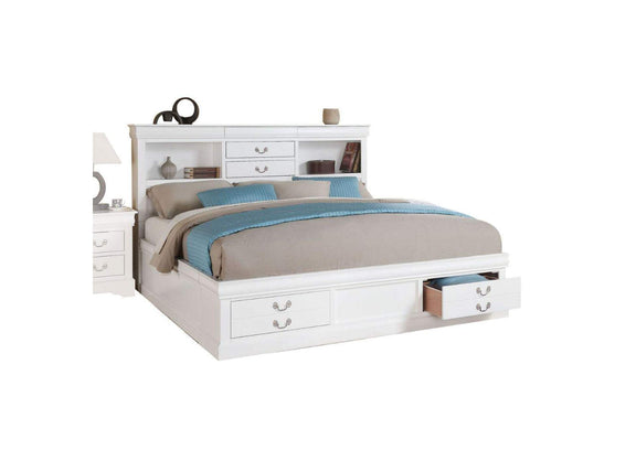 24487EK Louis Philippe Iii Ek Bed with Storage