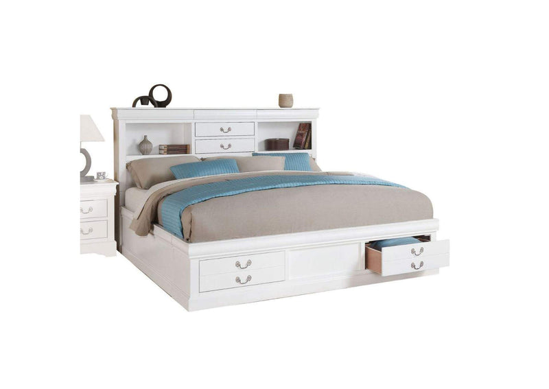 24487EK Louis Philippe Iii Ek Bed with Storage
