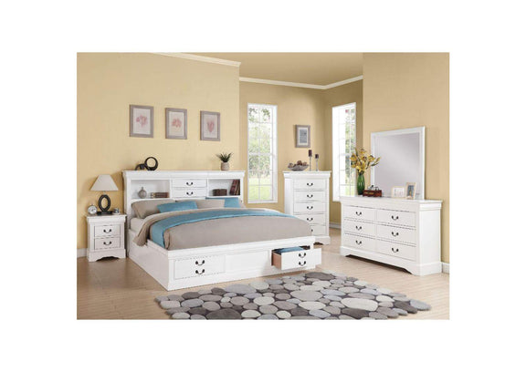 24487EK Louis Philippe Iii Ek Bed with Storage