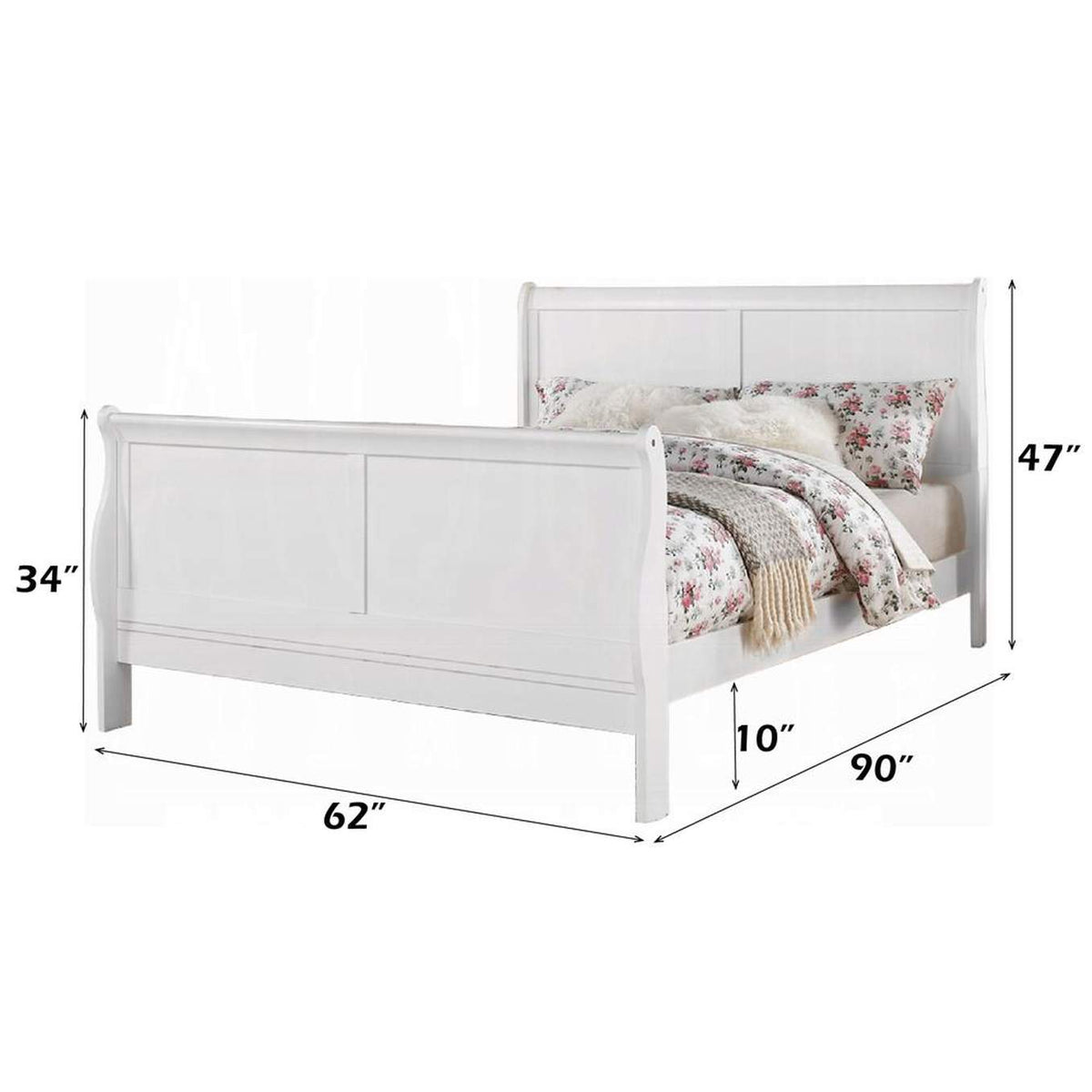 24500Q Louis Philippe Iii Queen Bed