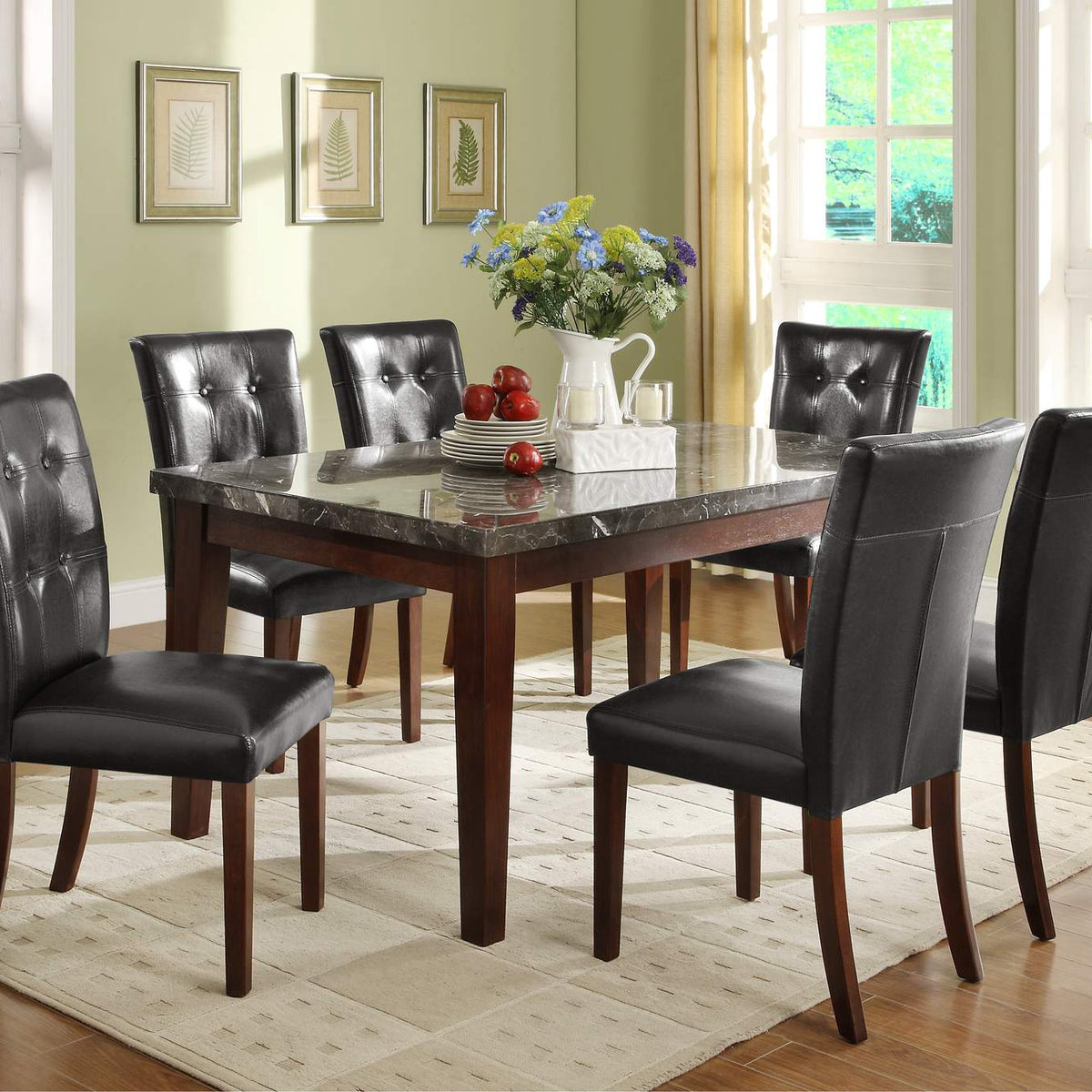 2456-64 Decatur Dining Table, Marble Top