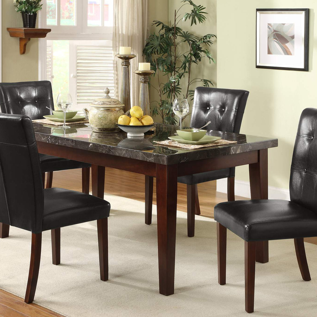 2456-64 Decatur Dining Table, Marble Top