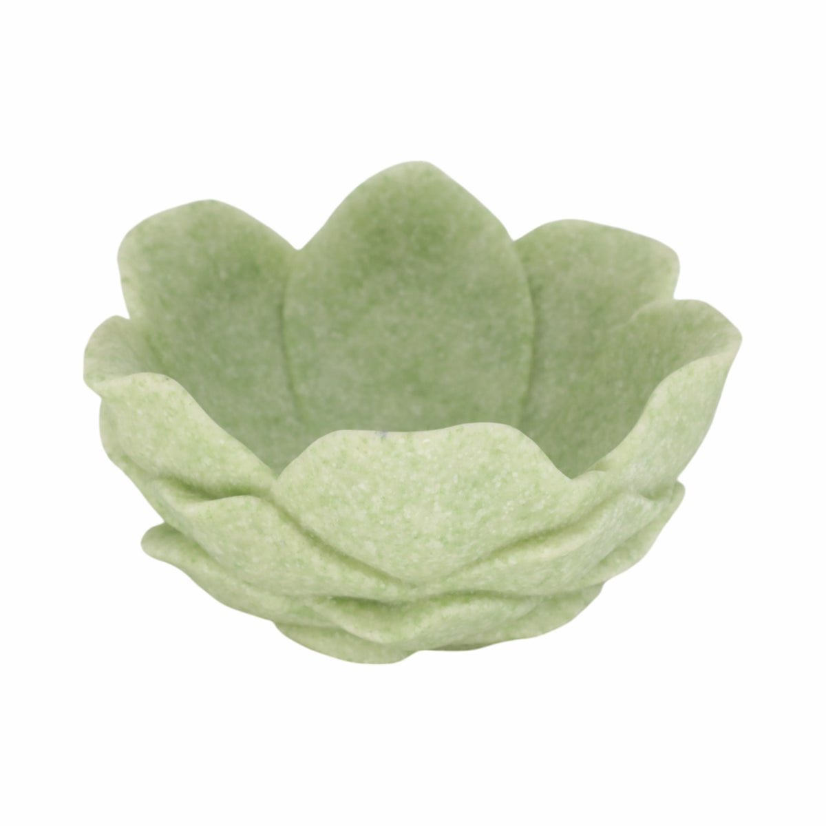 Zelen Quartz Resin Flower Bowl - Green