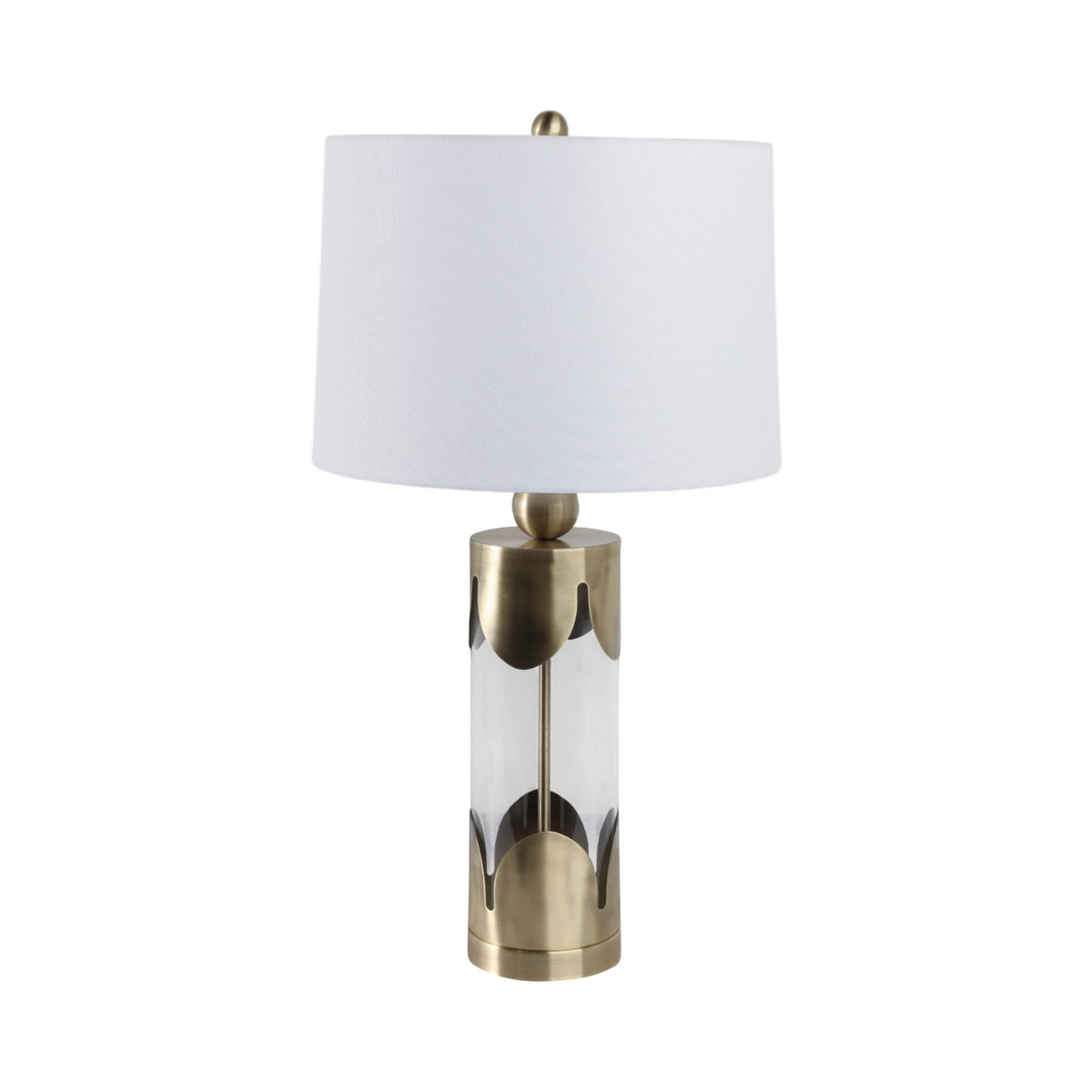 30" x 16" Scallop Border Lamp - Gold