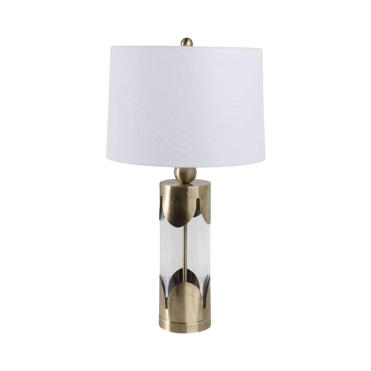 30" x 16" Scallop Border Lamp - Gold