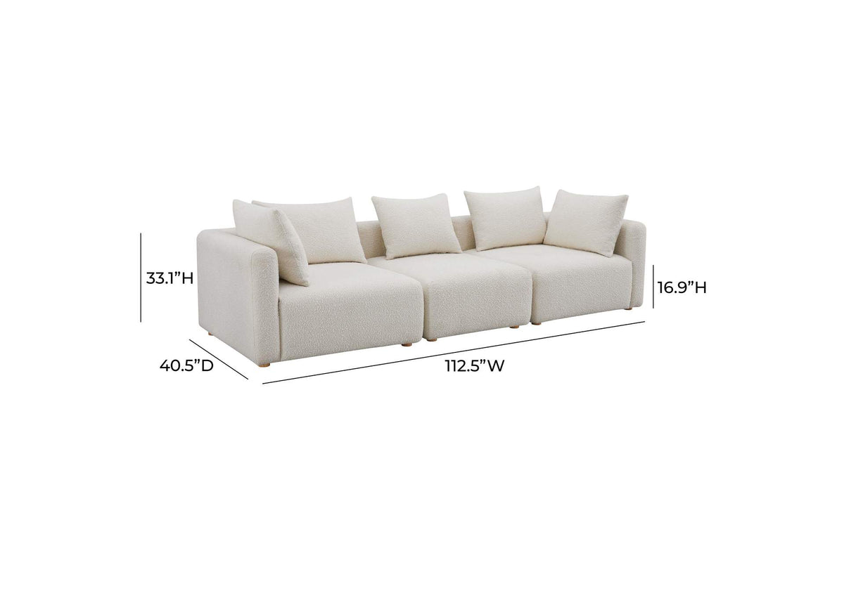 TOV-L68787-SO Hangover Cream Boucle Sofa
