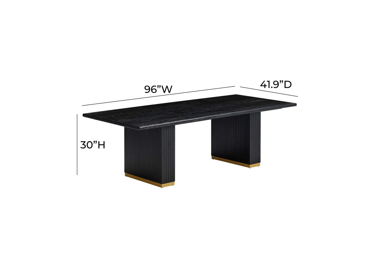 TOV-D54264 Chelsea Black Oak Rectangular Dining Table