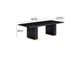 TOV-D54264 Chelsea Black Oak Rectangular Dining Table