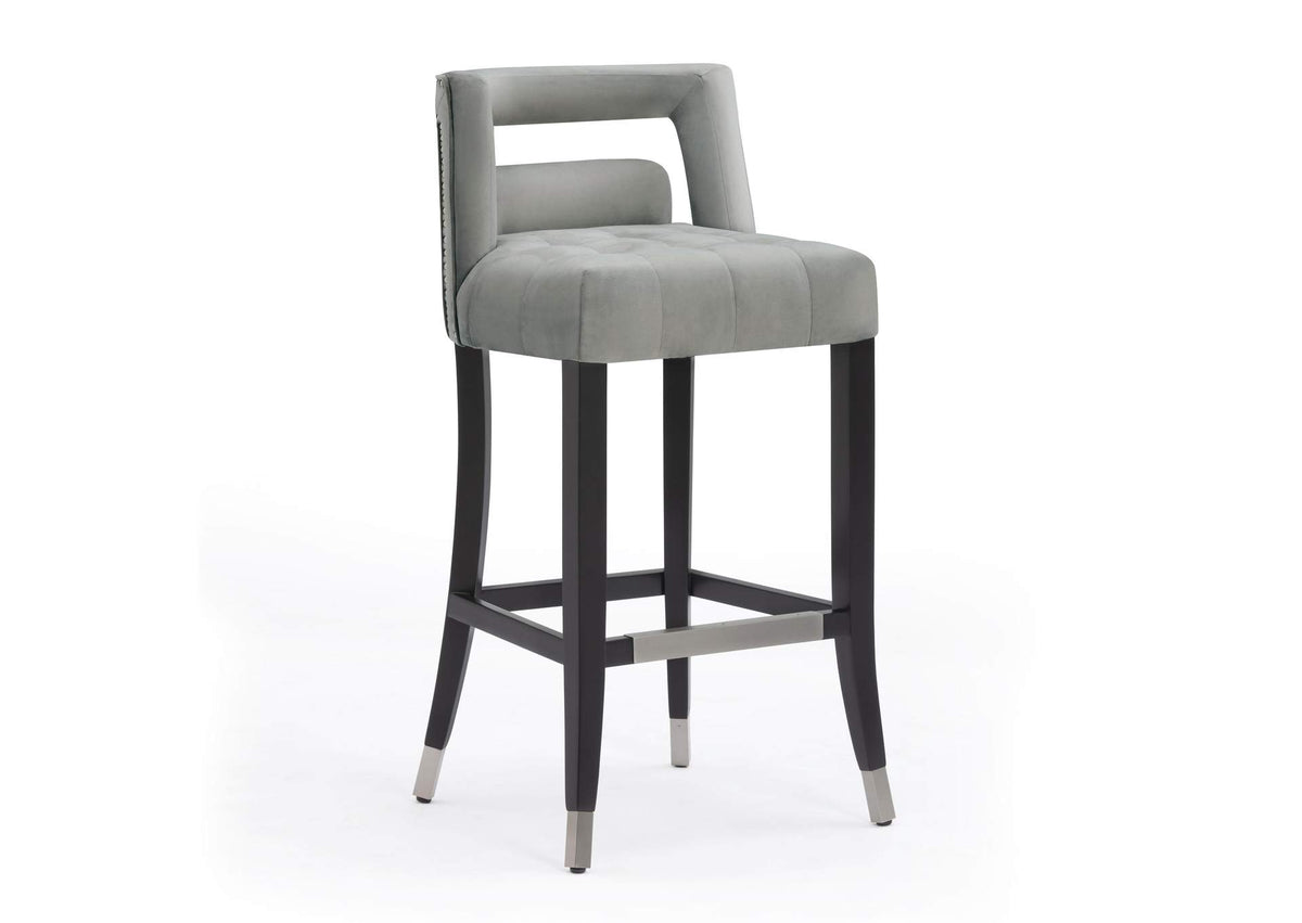 TOV-BS25 Hart Grey Velvet Bar Stool
