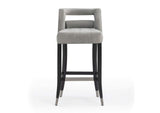 TOV-BS25 Hart Grey Velvet Bar Stool