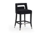 TOV-D68246 Hart Black Velvet Counter Stool