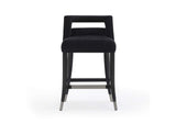 TOV-D68246 Hart Black Velvet Counter Stool