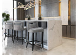 TOV-BS26 Hart Grey Velvet Counter Stool