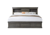 24930Q Louis Philippe Iii Queen Bed with Storage