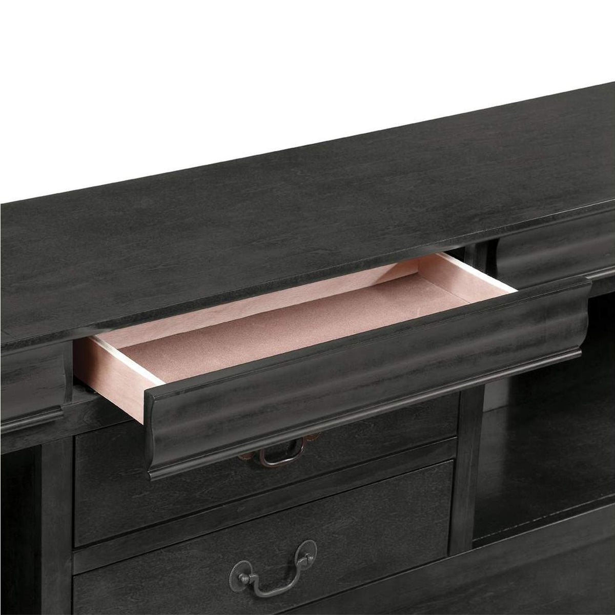 24930Q Louis Philippe Iii Queen Bed with Storage