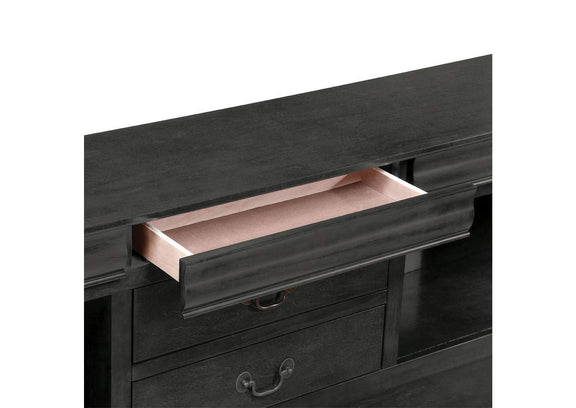 24930Q Louis Philippe Iii Queen Bed with Storage