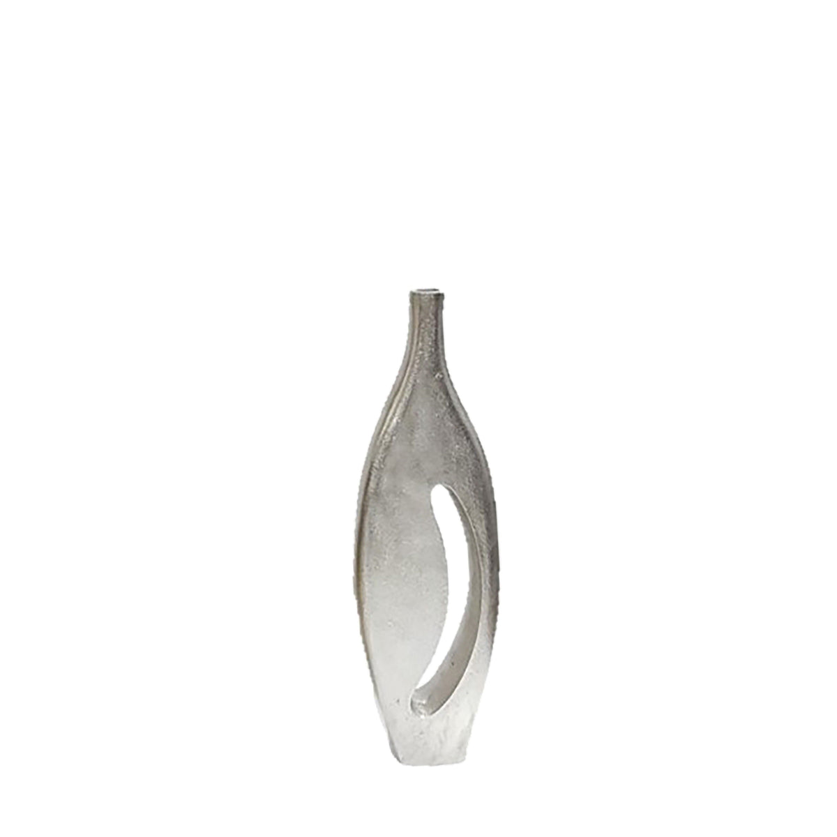 20" Davena Metal Vase - Silver
