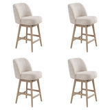 Sadie - Solid Wood Upholstered 26" Counter Height Swivel Barstool