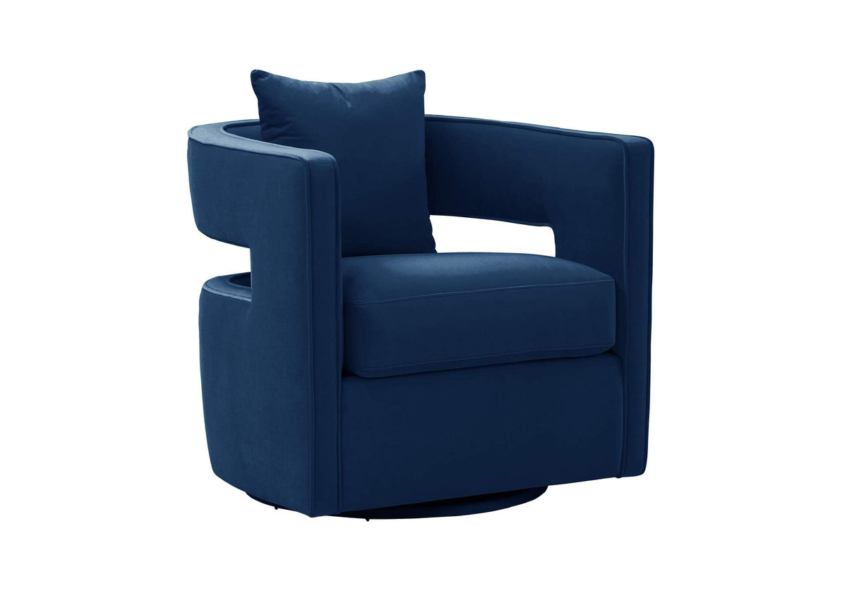 TOV-L6124 Kennedy Navy Velvet Swivel Chair