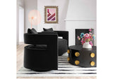 TOV-L6145 Kennedy Black Velvet Swivel Chair