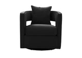 TOV-L6145 Kennedy Black Velvet Swivel Chair