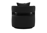 TOV-L6145 Kennedy Black Velvet Swivel Chair