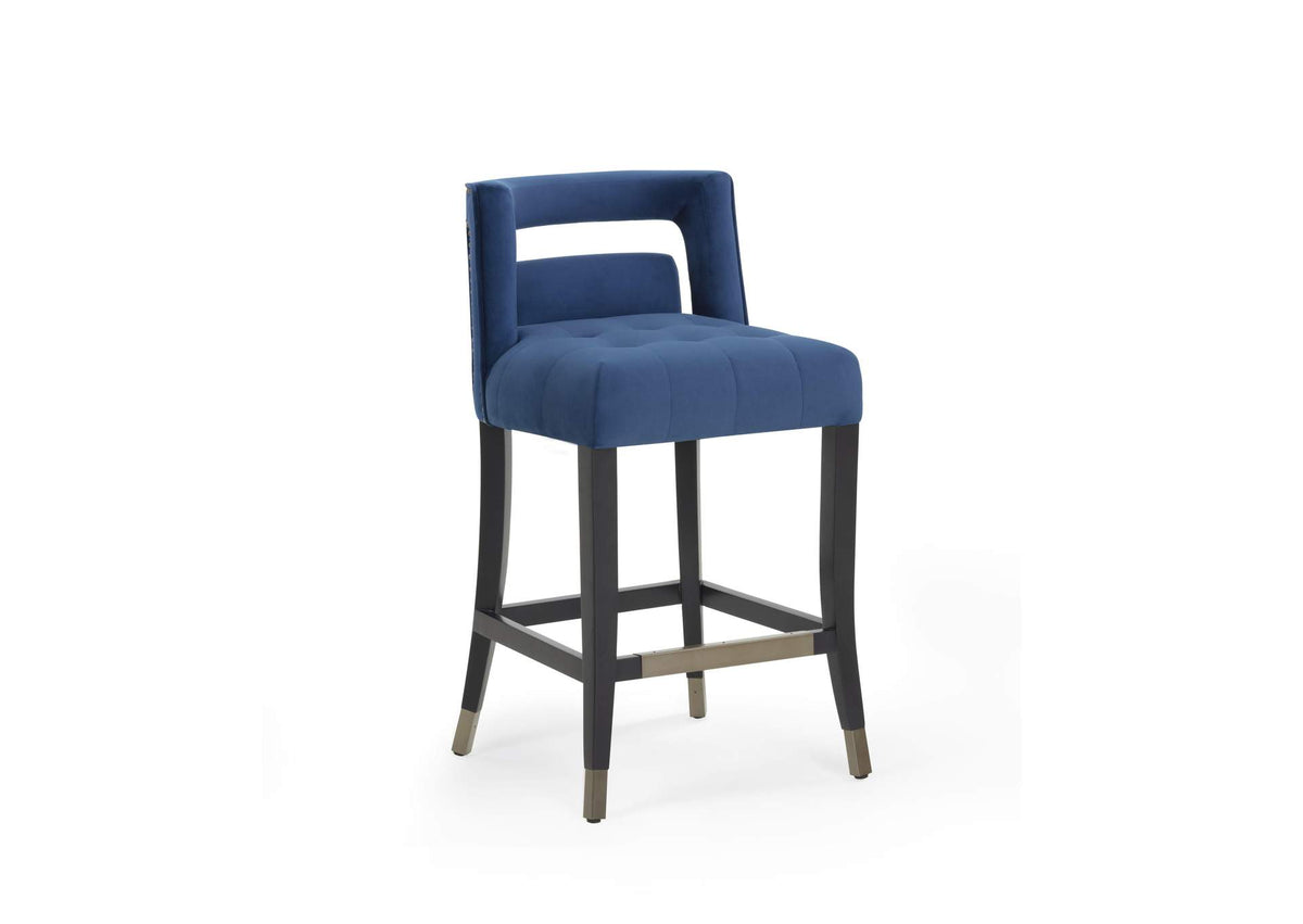 TOV-BS24 Hart Navy Velvet Counter Stool