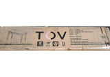 TOV-H54194 Brandyss White Burl Work Desk
