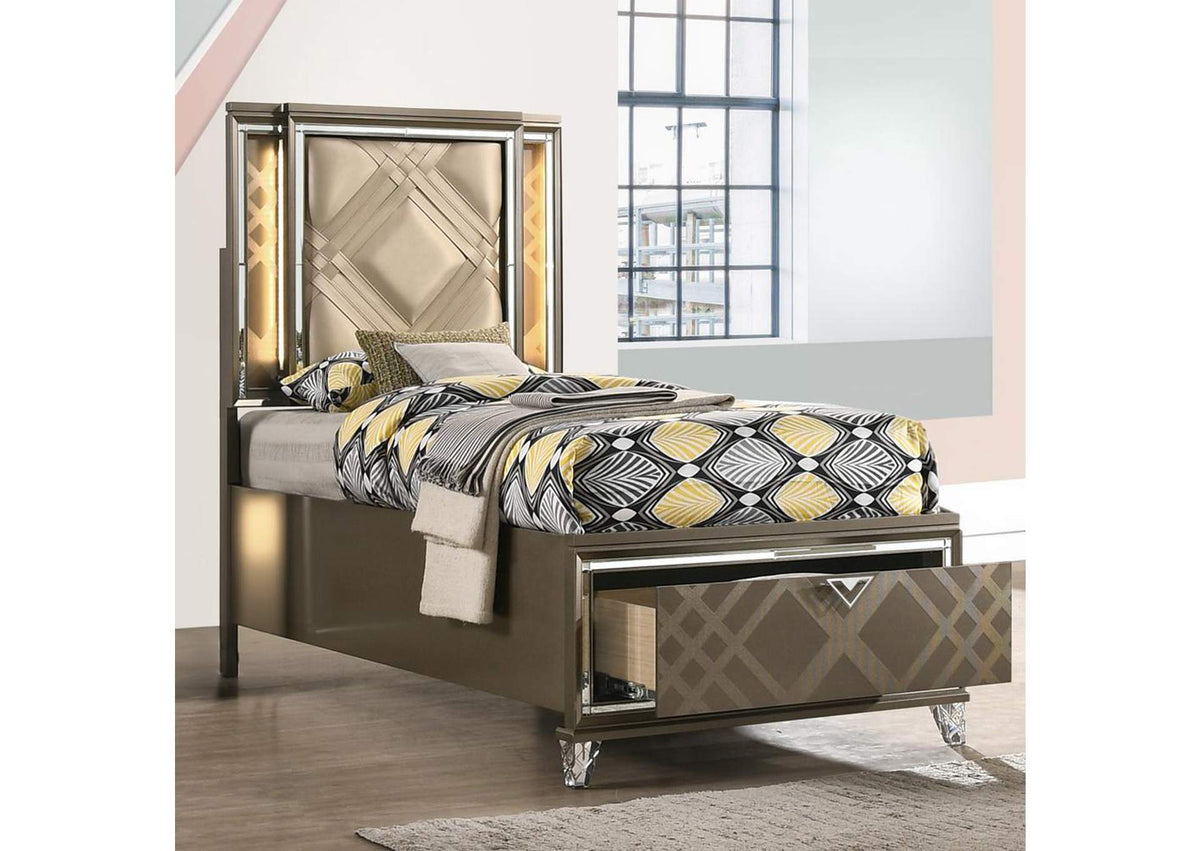 25335F Skylar Full Bed with Led and Storage