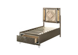 25340T Skylar Twin Bed with Led and Storage
