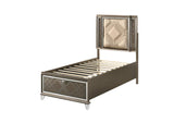 25340T Skylar Twin Bed with Led and Storage