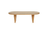 TOV-D21025 Caren Natural Rattan and Glass Oval Dining Table