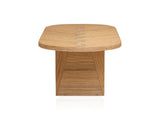 TOV-D21025 Caren Natural Rattan and Glass Oval Dining Table
