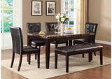 2544-64 Teague Dining Table, Faux Marble Top