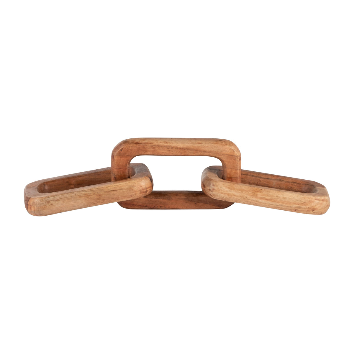 Wood 17" Triple Link Chain - Brown