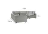 REN-L0090-SEC1 Cali Slate Performance Fabric Modular L - Sectional