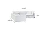 REN-L0092-SEC1 Cali Pearl Performance Fabric Modular L - Sectional