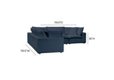 REN-L0096-SEC1 Cali Navy Performance Fabric Modular L - Sectional