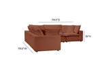REN-L0098-SEC1 Cali Rust Performance Fabric Modular L - Sectional
