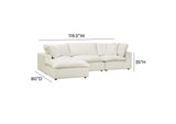 REN-L0094-SEC Cali Natural Performance Fabric Modular 4 Piece Sectional