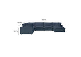 REN-L0096-SEC2 Cali Navy Performance Fabric Modular Large Chaise Sectional