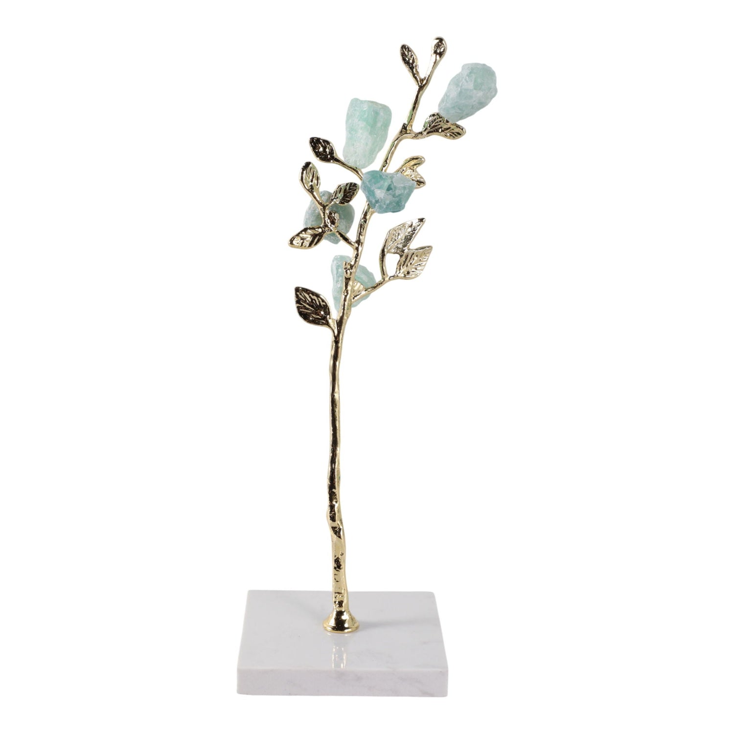 Peoria Flourite Stone Tree Statuary Medium - Green