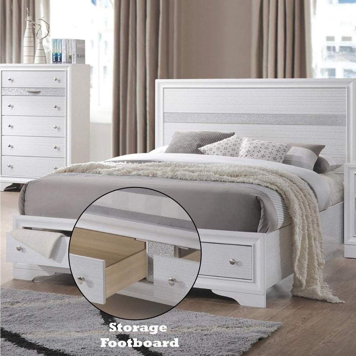 25767EK Naima Ek Bed with Storage