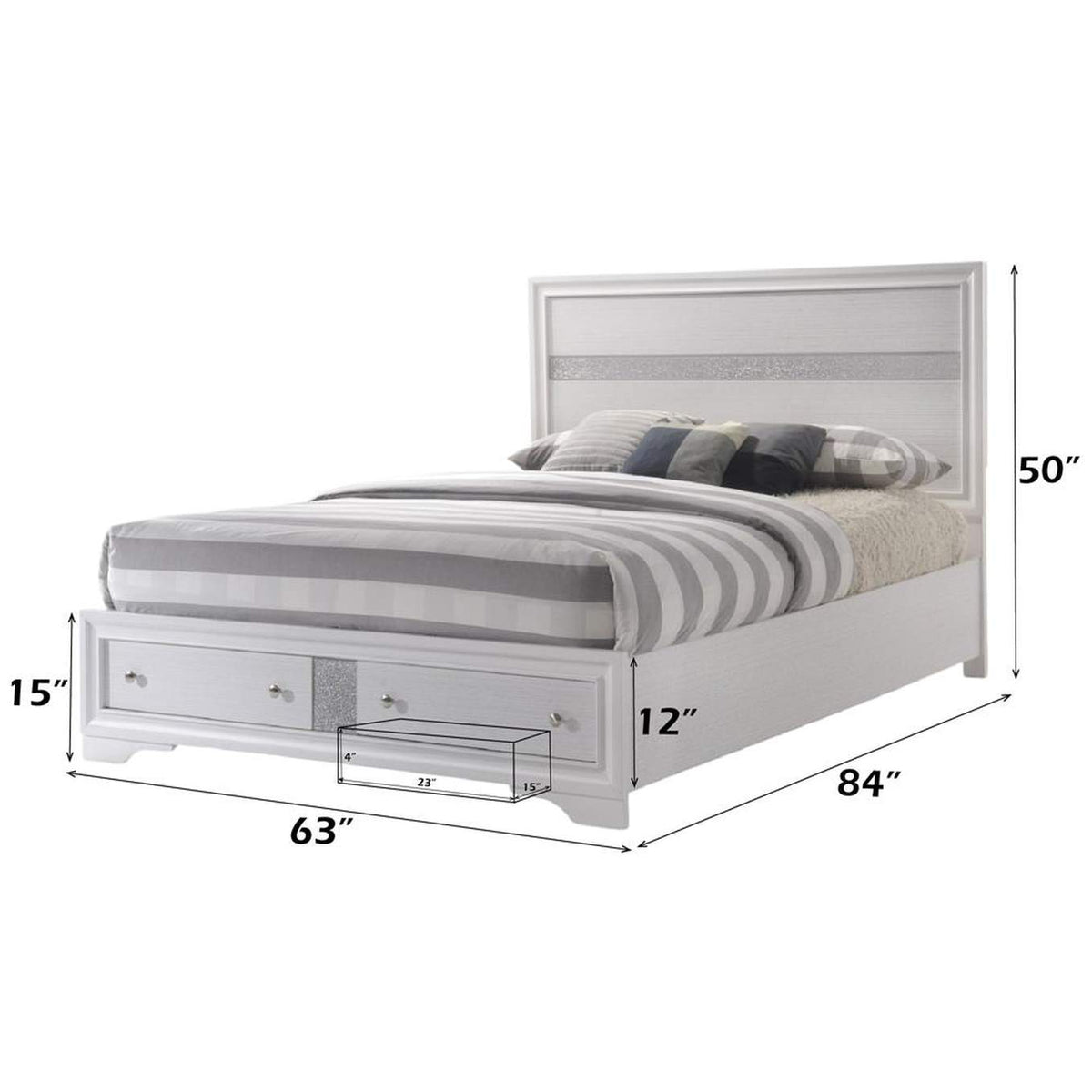 25770Q Naima Queen Bed with Storage