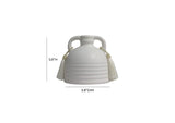 TOV-C68607 Adonis White Ceramic Vase