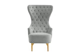TOV-IHS68207 Jezebel Grey Velvet Wingback Chair