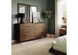 REN-B940-70 Emery Walnut 6 Drawer Dresser